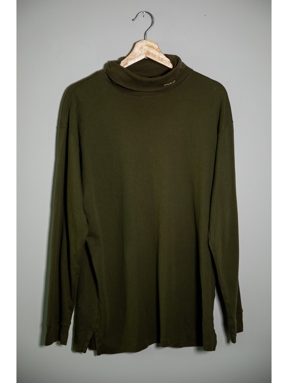 Polo Ralph Lauren Sweater Green Long Sleeve Turtle Neck - Men's L